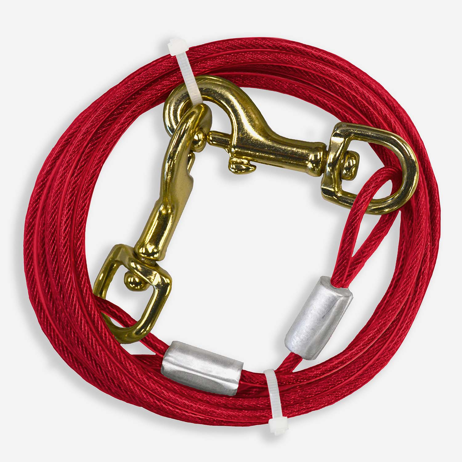 Medium Weight Dog Tie Out Cable, Red - Image 11