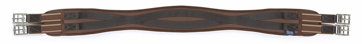 Shires Memory Foam Girth, Brown - Image 2