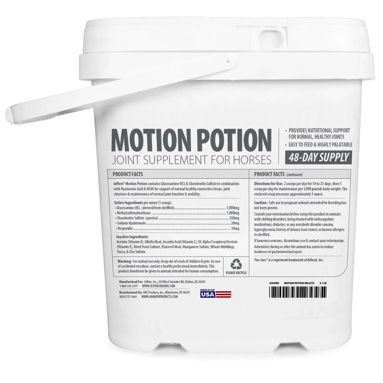 Jeffers Motion Potion Joint Supplement Pellets for Horses - Image 4
