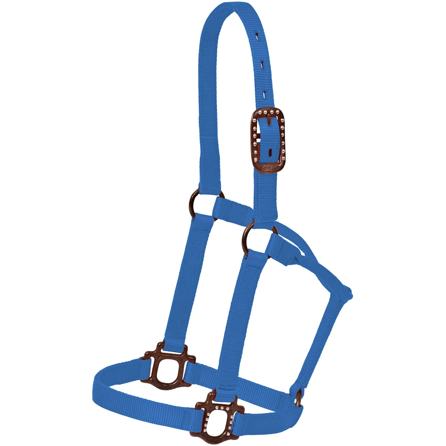 Mustang Nylon Halter with Antique Dot Hardware for Horses - Image 2