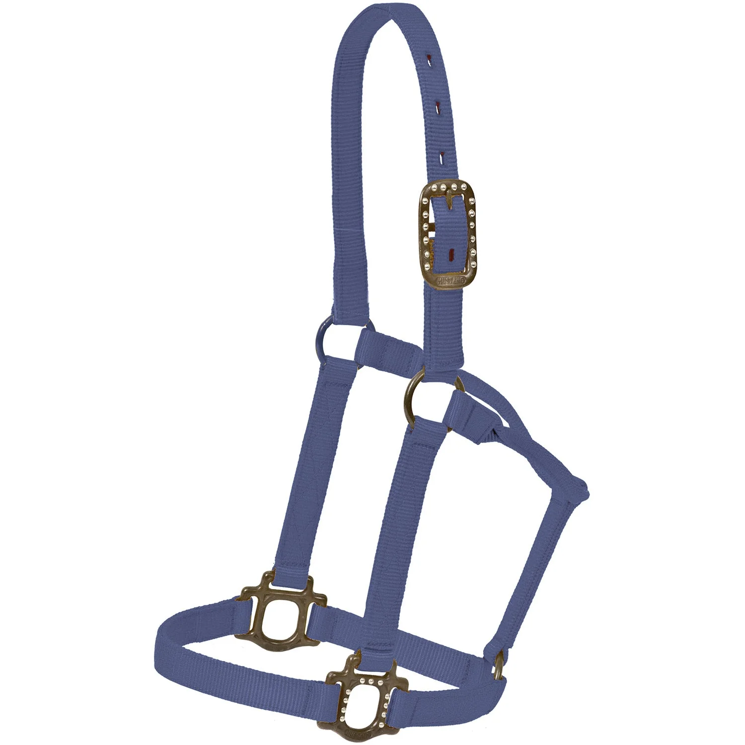 Mustang Nylon Halter with Antique Dot Hardware for Horses - Image 4