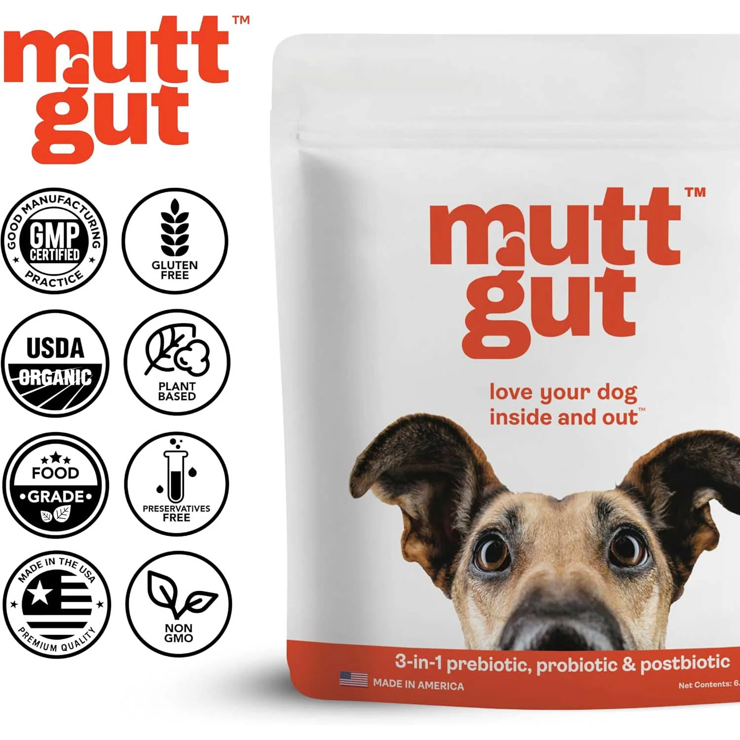 Mutt Gut 3-in-1 Pre + Pro + Postbiotic Supplement for Dogs - Image 9