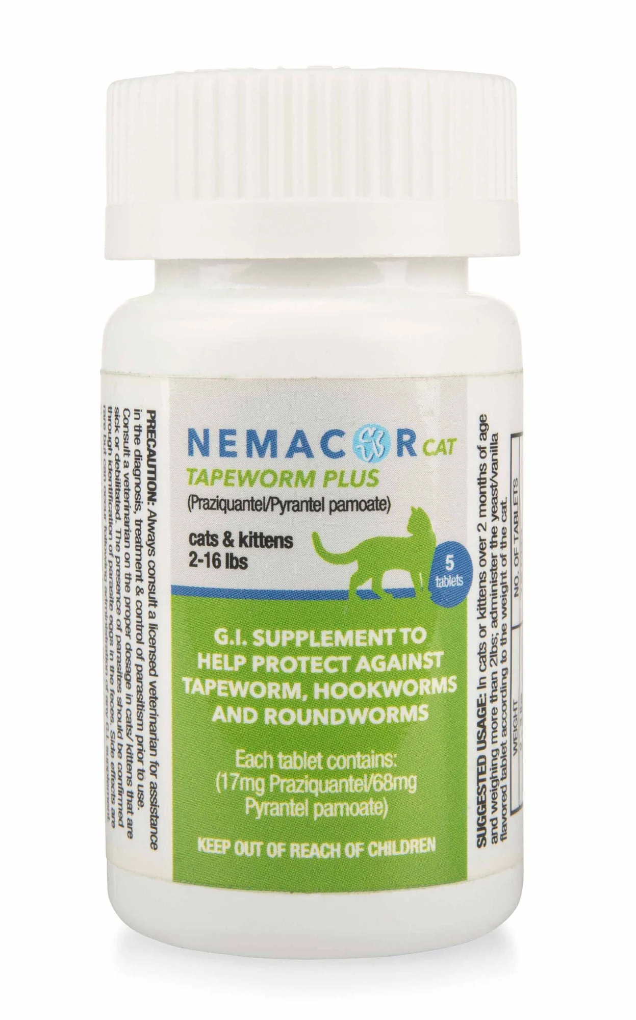 Nemacor Cat & Kitten Tapeworm Plus Dewormer – Broad-Spectrum G.I. Support