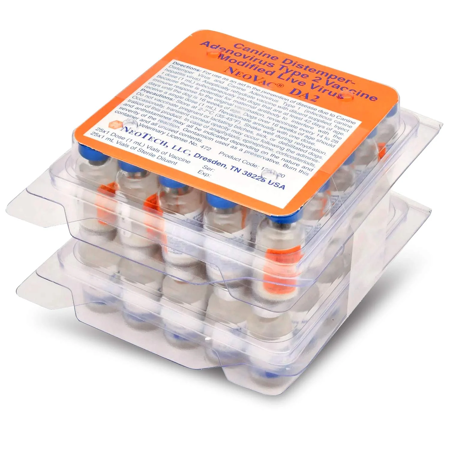 NeoVac DA2 Canine Vaccine – Distemper & Adenovirus Type 2, Modified Live, Puppy & Adult Dogs - Image 3