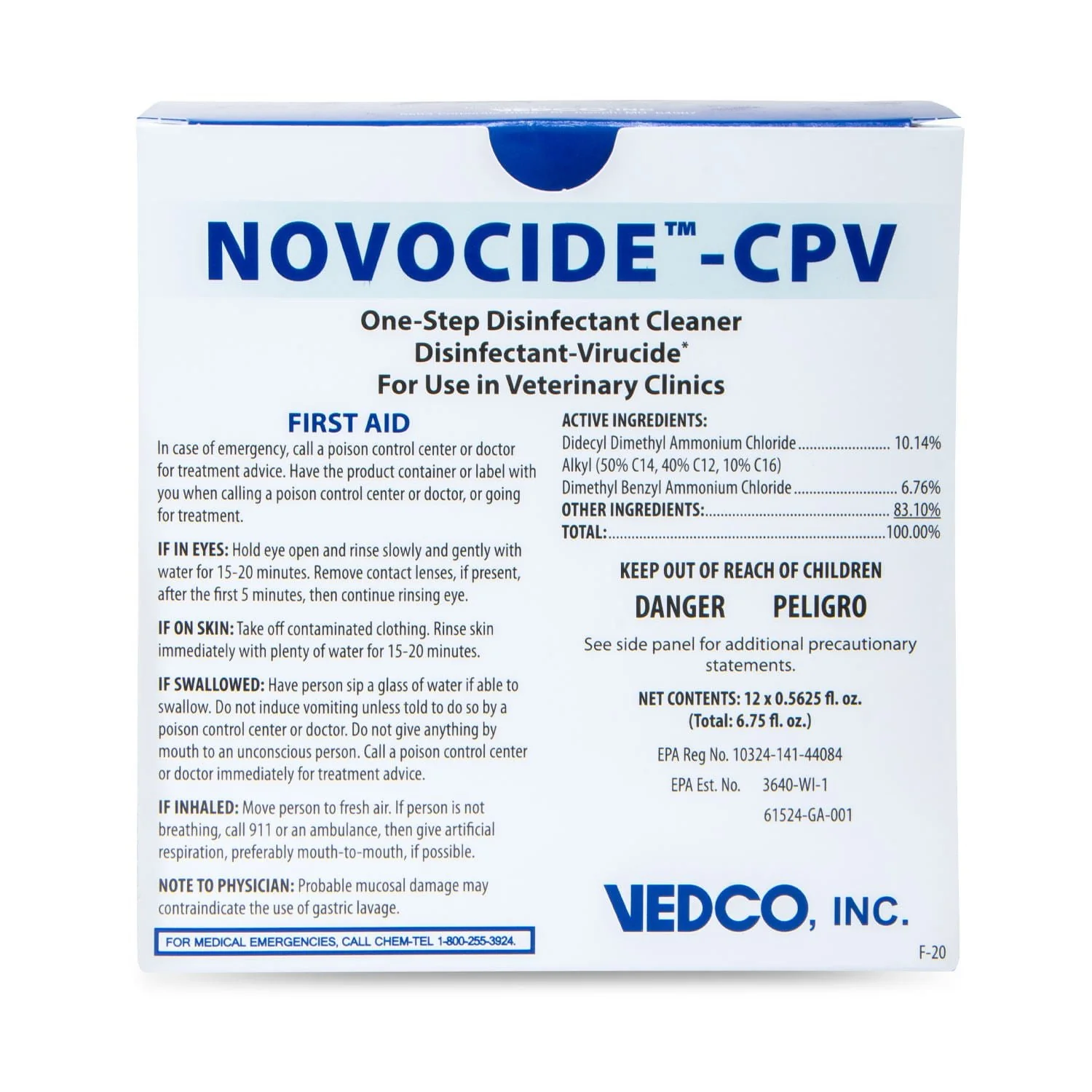 Novocide CPV, 12 Pack - One-Step Disinfectant Cleaner - Image 2