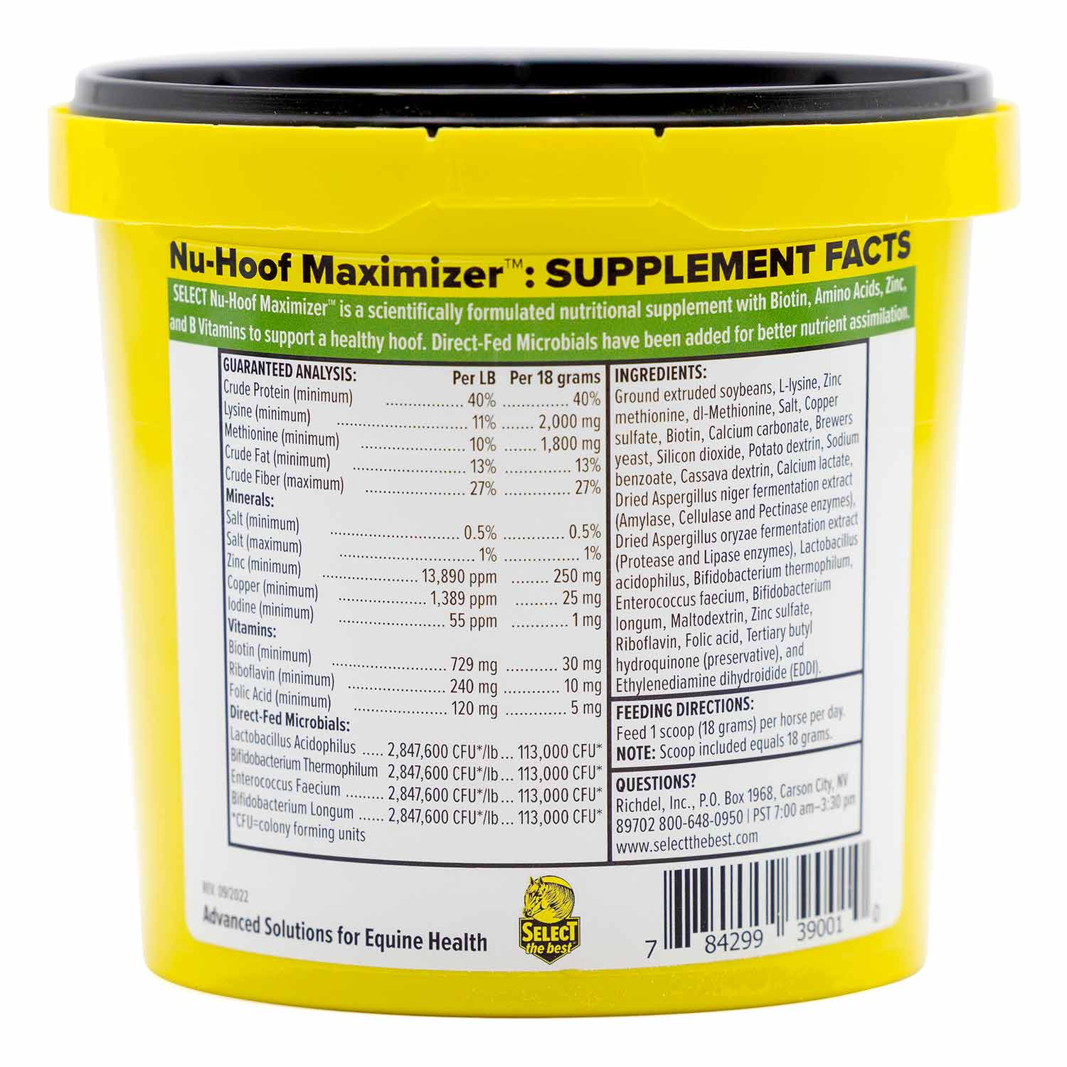 Nu-Hoof Maximizer Concentrated Hoof Supplement for Horses – Biotin & Amino Acid Formula - Image 3
