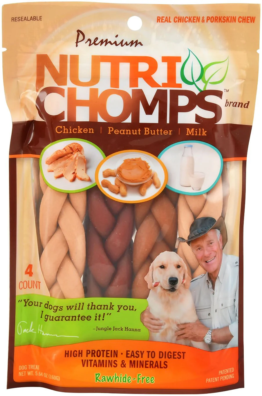 NutriChomps Rawhide-Free Dog Chews – Chicken, Milk, Peanut Butter & Mixed Flavor Braids – High Protein, Dental Health Treats for Small, Medium & Large Dogs - Image 11