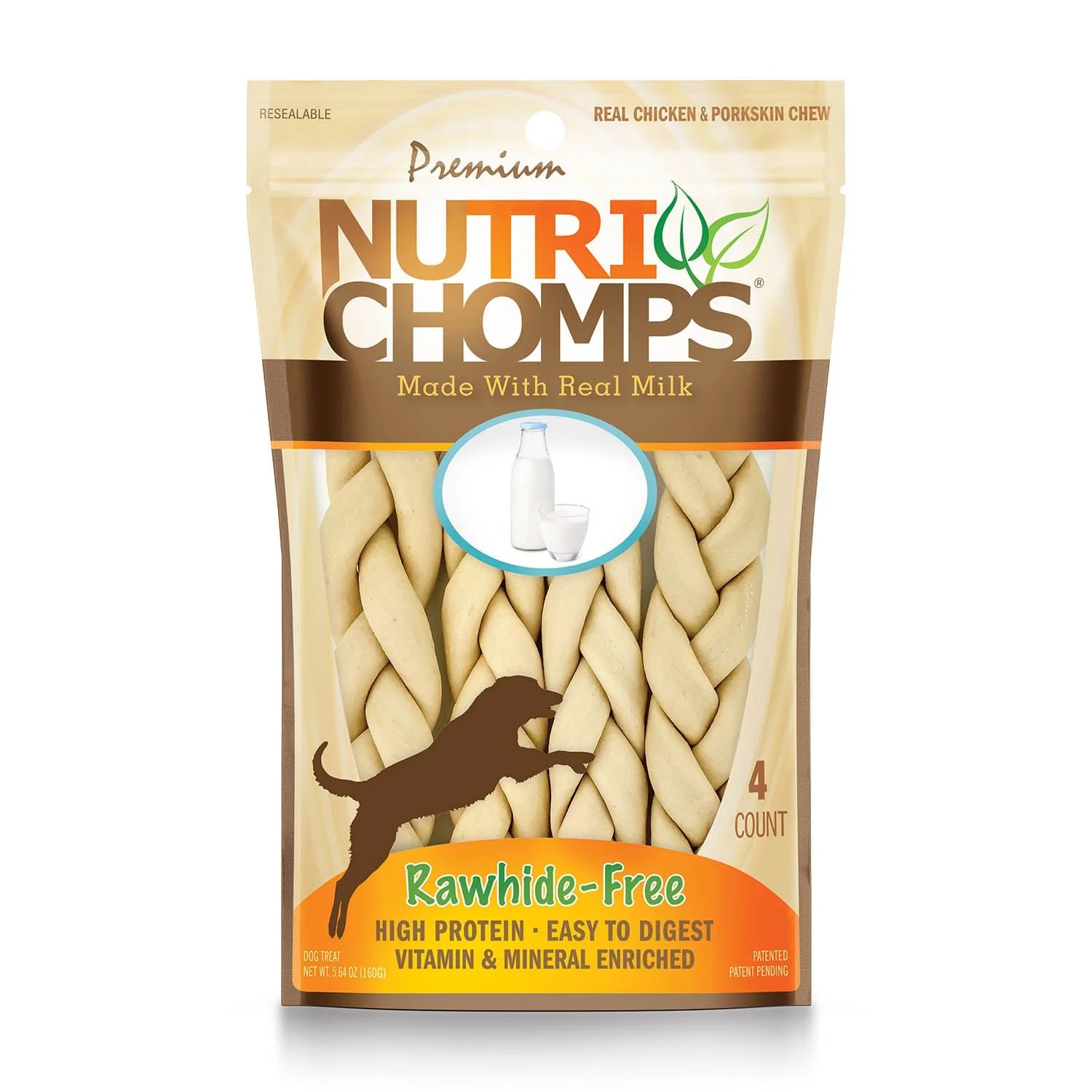 NutriChomps Rawhide-Free Dog Chews – Chicken, Milk, Peanut Butter & Mixed Flavor Braids – High Protein, Dental Health Treats for Small, Medium & Large Dogs - Image 3
