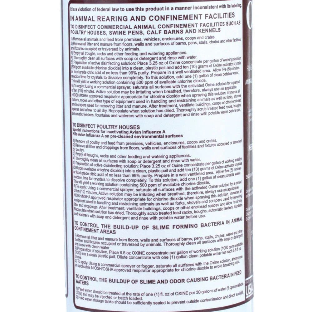 Oxine AH Sanitizer Disinfectant for Animal Facilities - Image 3