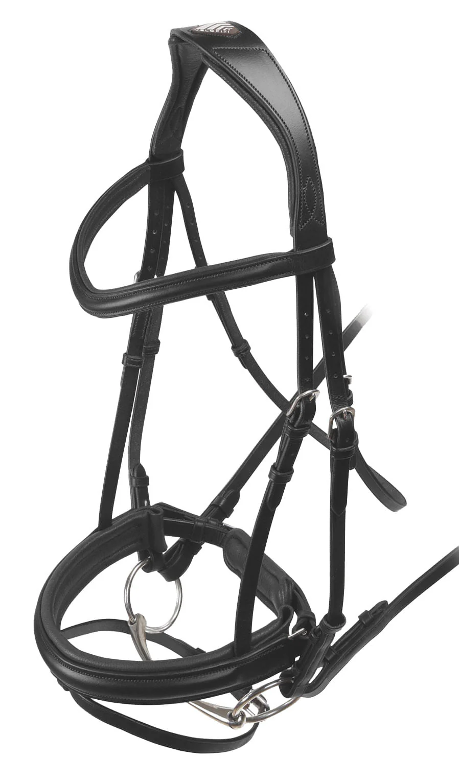 Velociti Padded Crank Dressage Bridle, Black - Image 4
