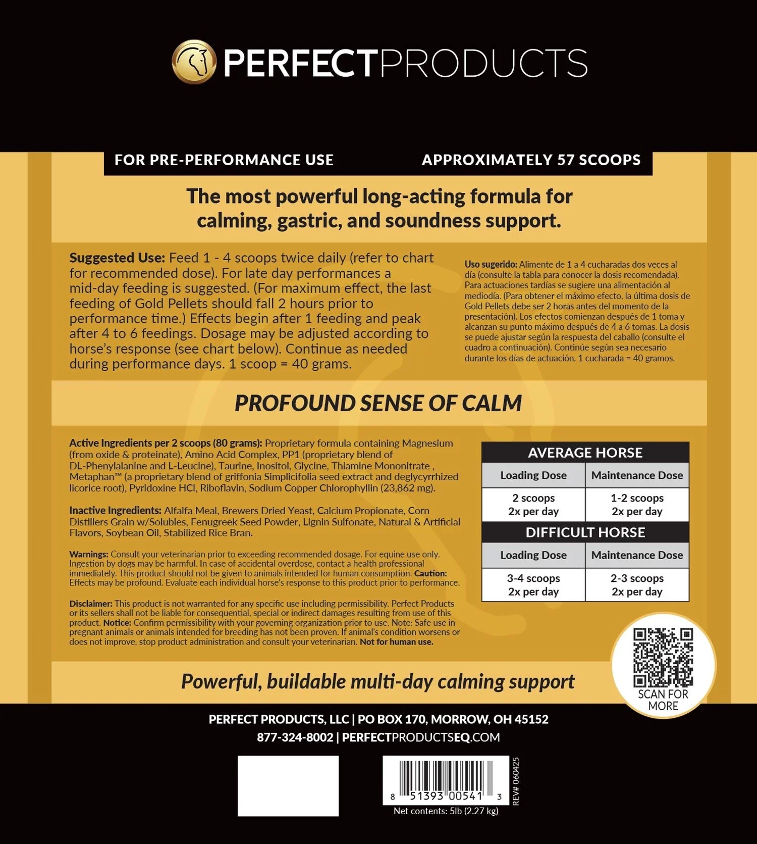Perfect Prep EQ Gold Complete Show Safe Calming Pellets for Horses - Image 4