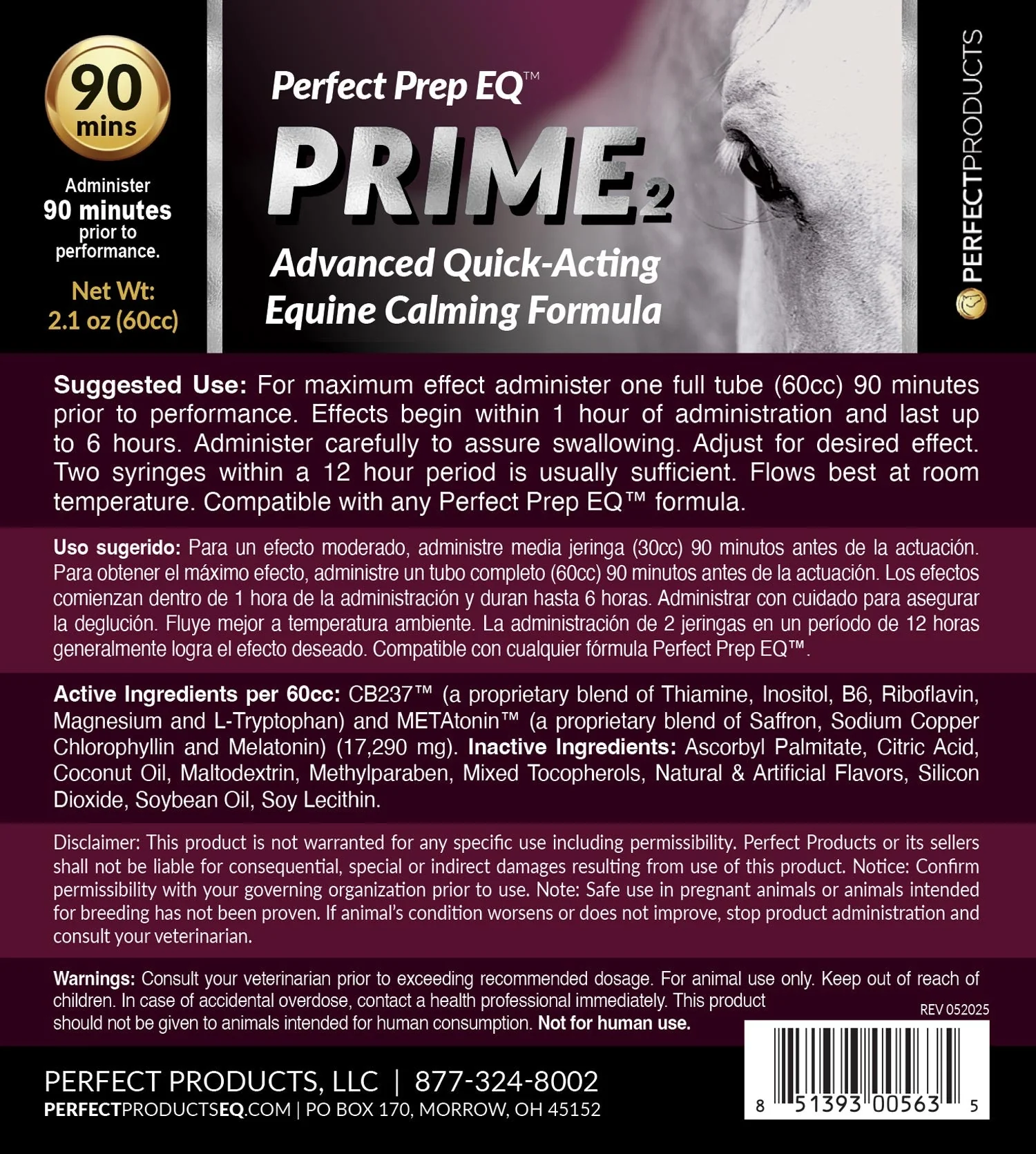 Perfect Prep EQ Prime Focus Paste for Horses, 60 cc - Image 3
