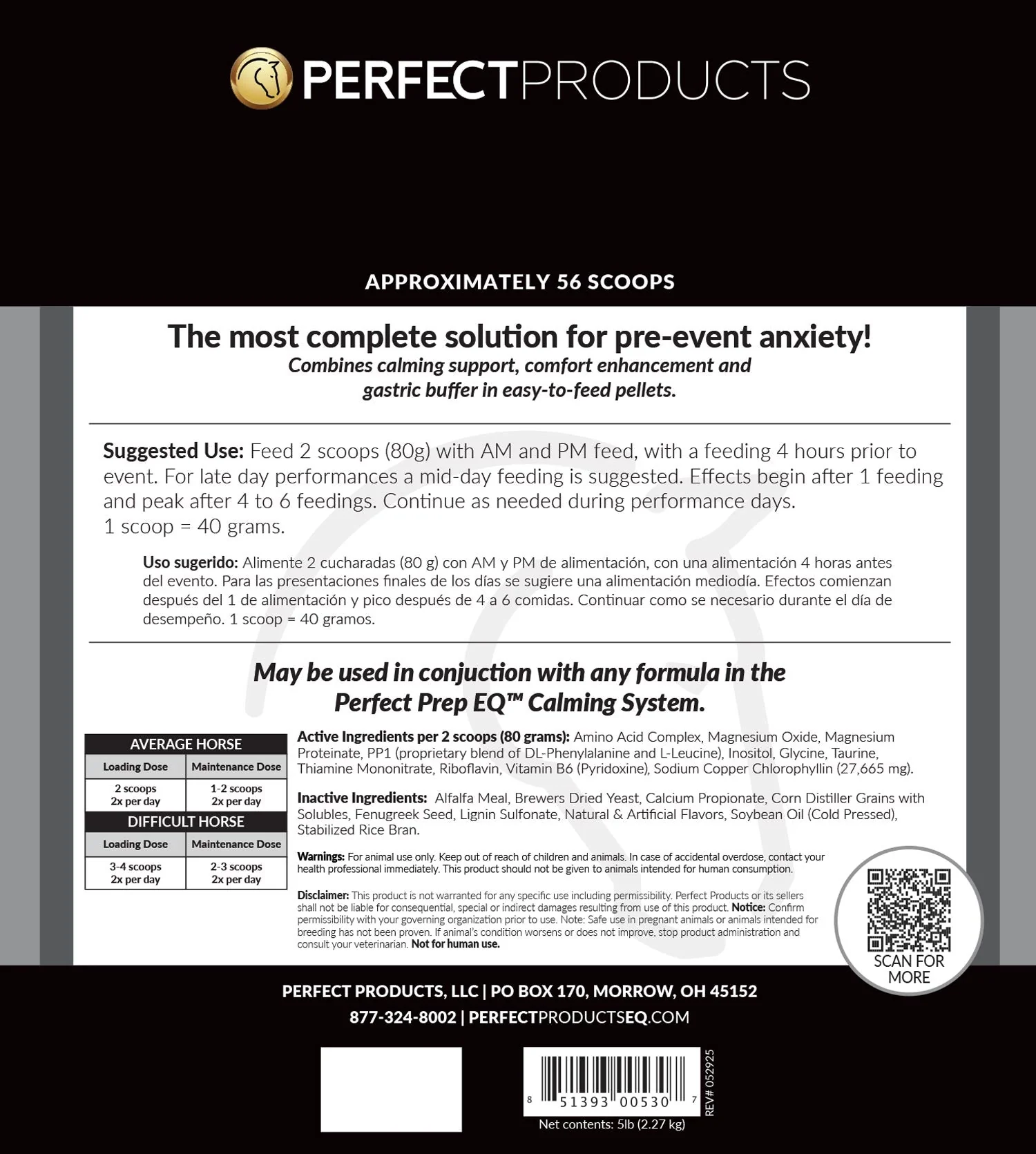 Perfect Prep EQ Sane & Sound Calming Pellets for Horses - Image 2