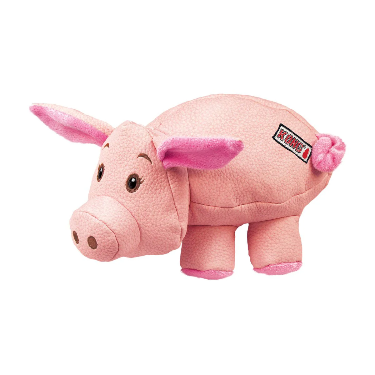 KONG Phatz Pig Plush Dog Toy with Low-Tone Squeaker - Image 4