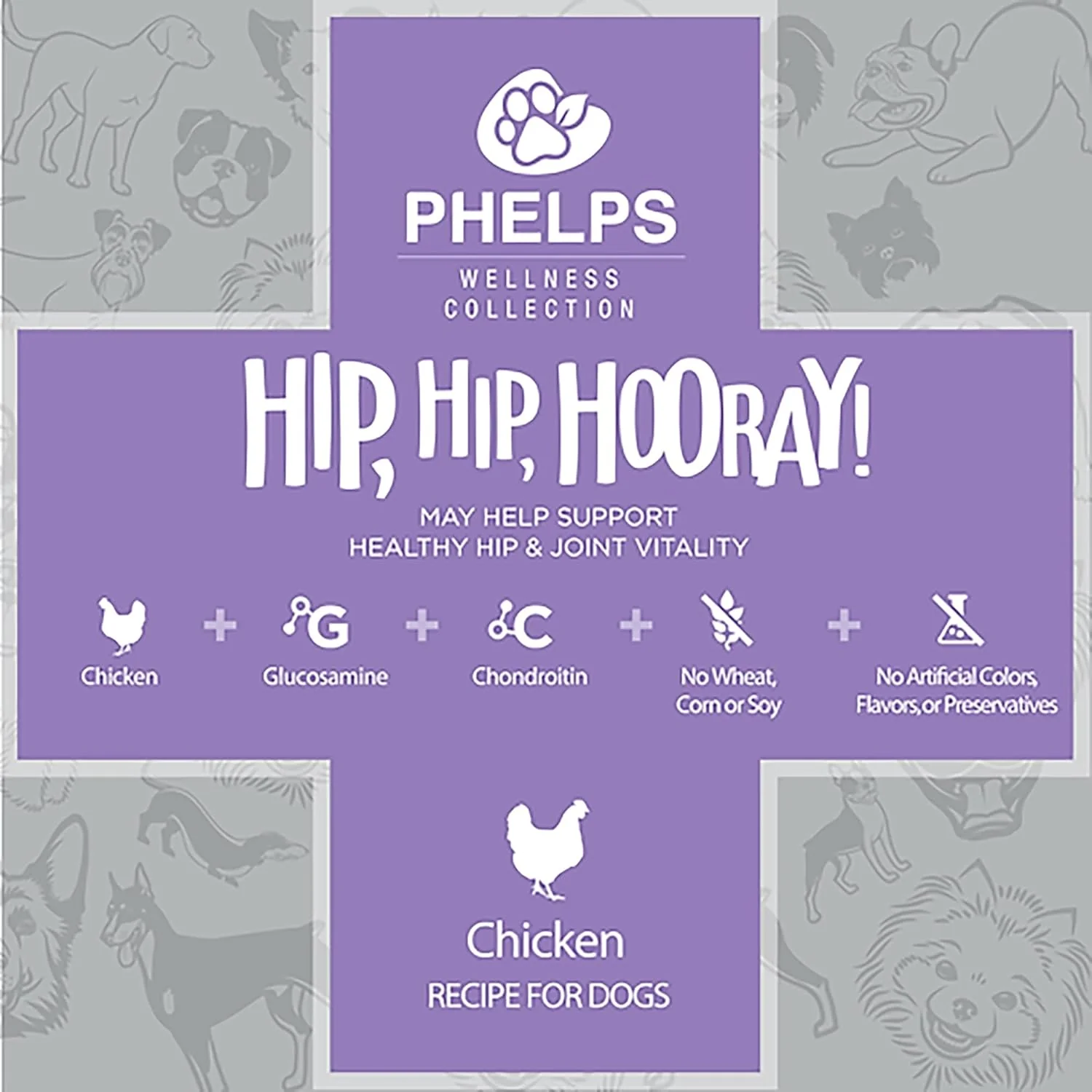 Phelps Wellness Functional Dog Chew Supplements – Calming, Digestive, Skin & Coat, Hip & Joint, Sensitive Stomach & Brain Support Treats, 4.5 oz - Image 16