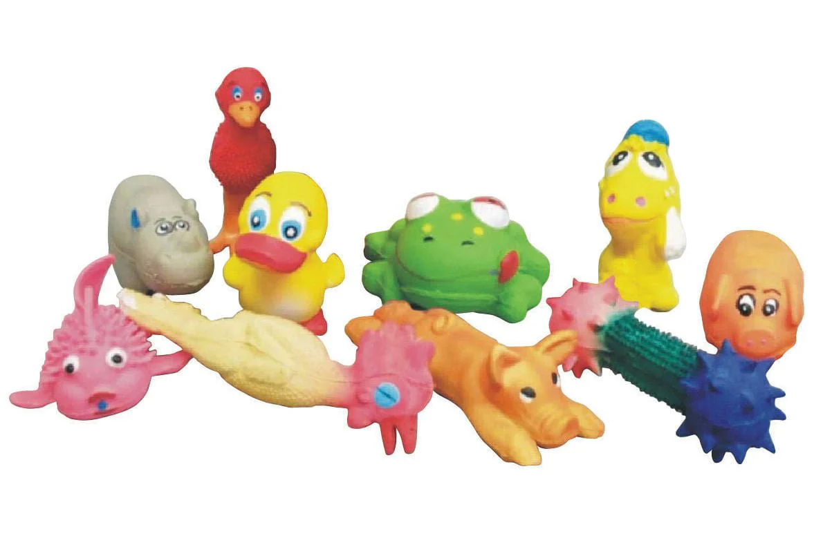 Jeffers Pip Squeaks Latex Dog Toys, Assorted, Each - Image 2