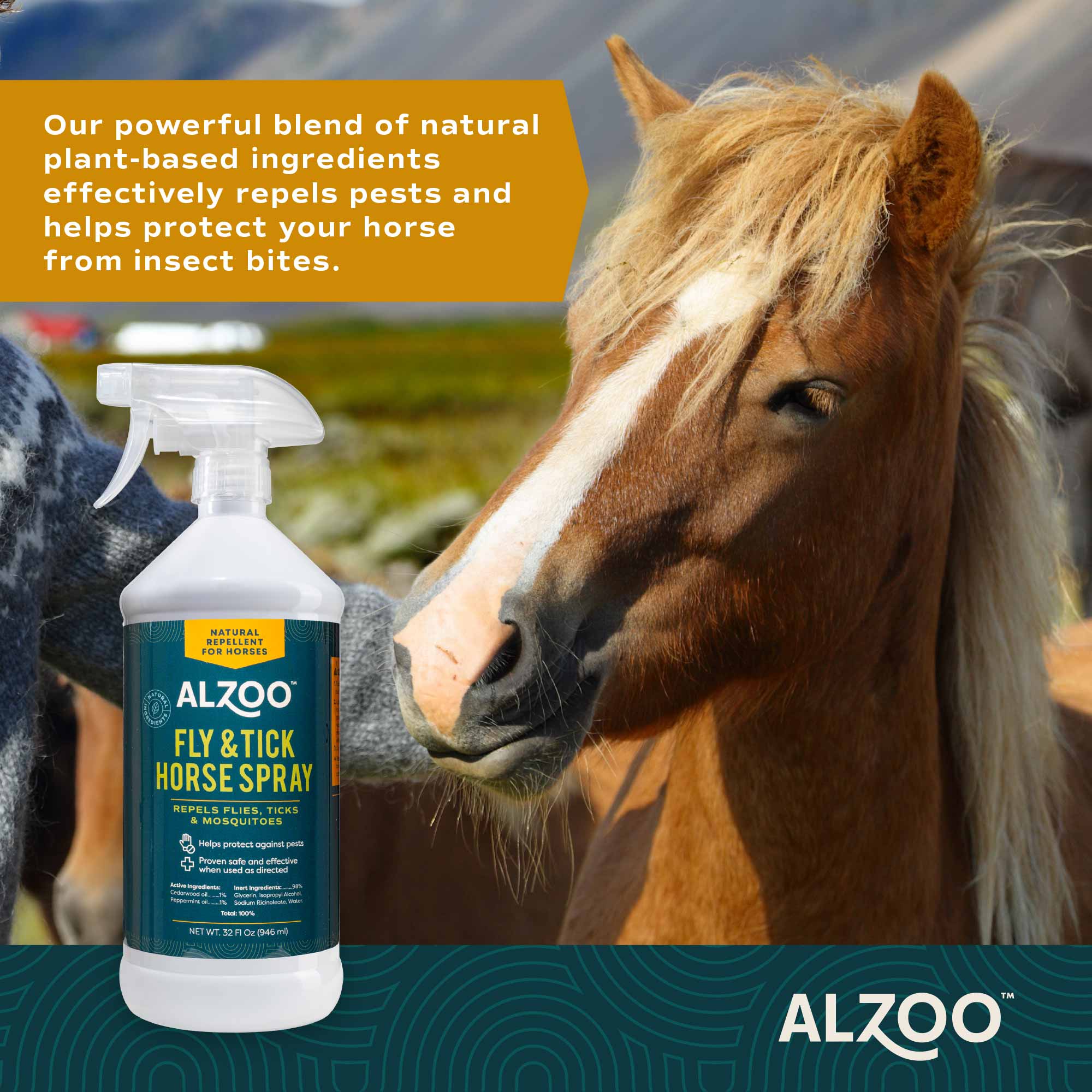 Plant-Based Natural Fly & Tick Horse Spray, 32 oz - Image 4