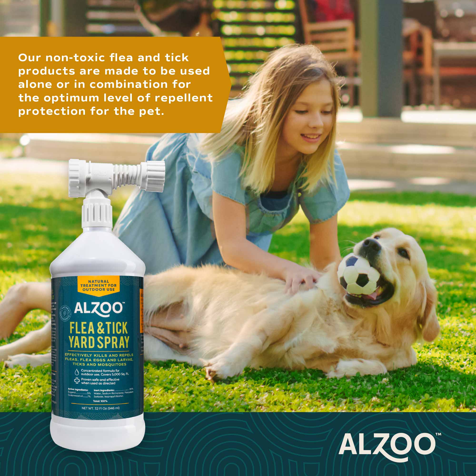 Plant-Based Natural Flea & Tick Yard Spray, 32 oz - Image 4