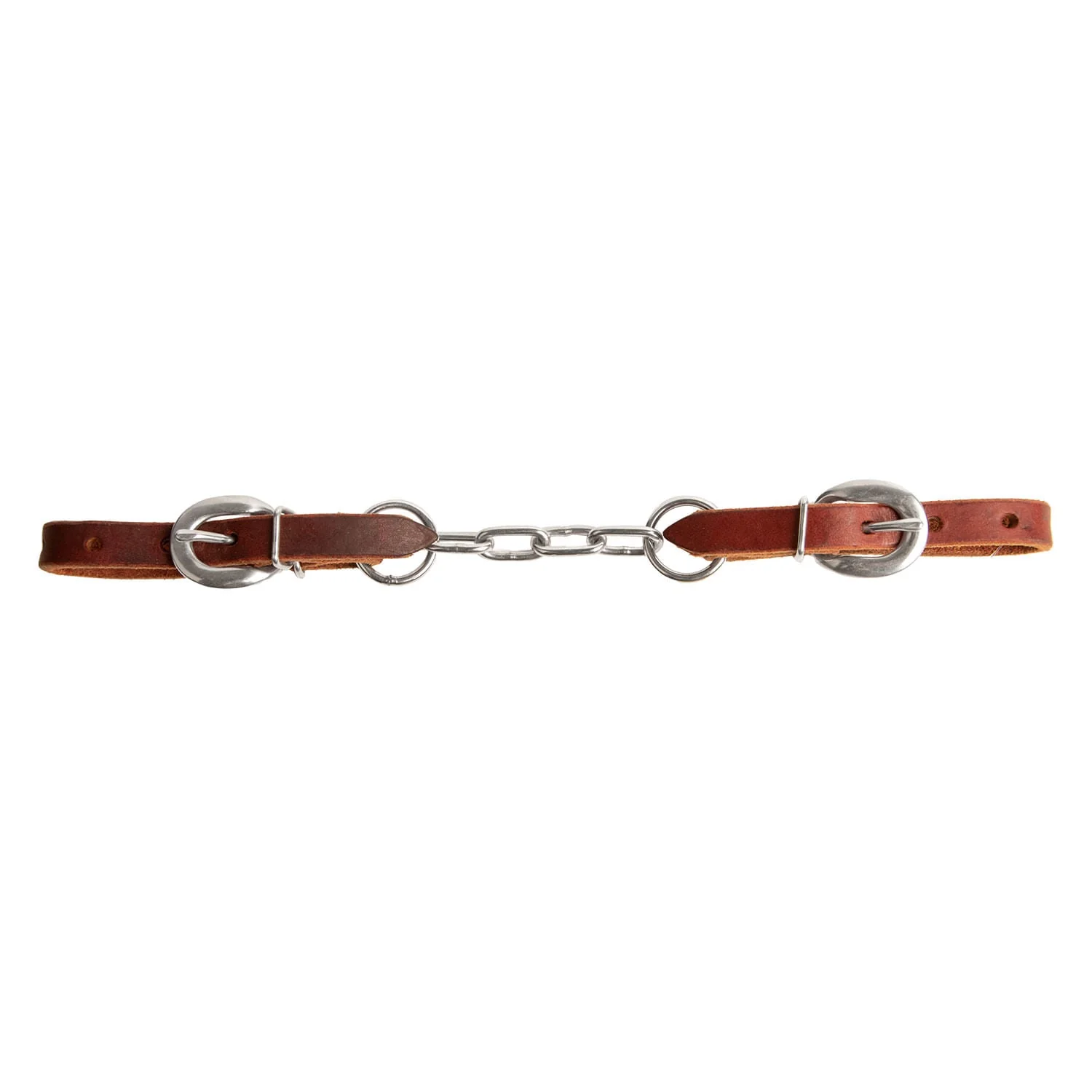 Jeffers Poplar Head Premium Single Chain Latigo Leather Curb Chain