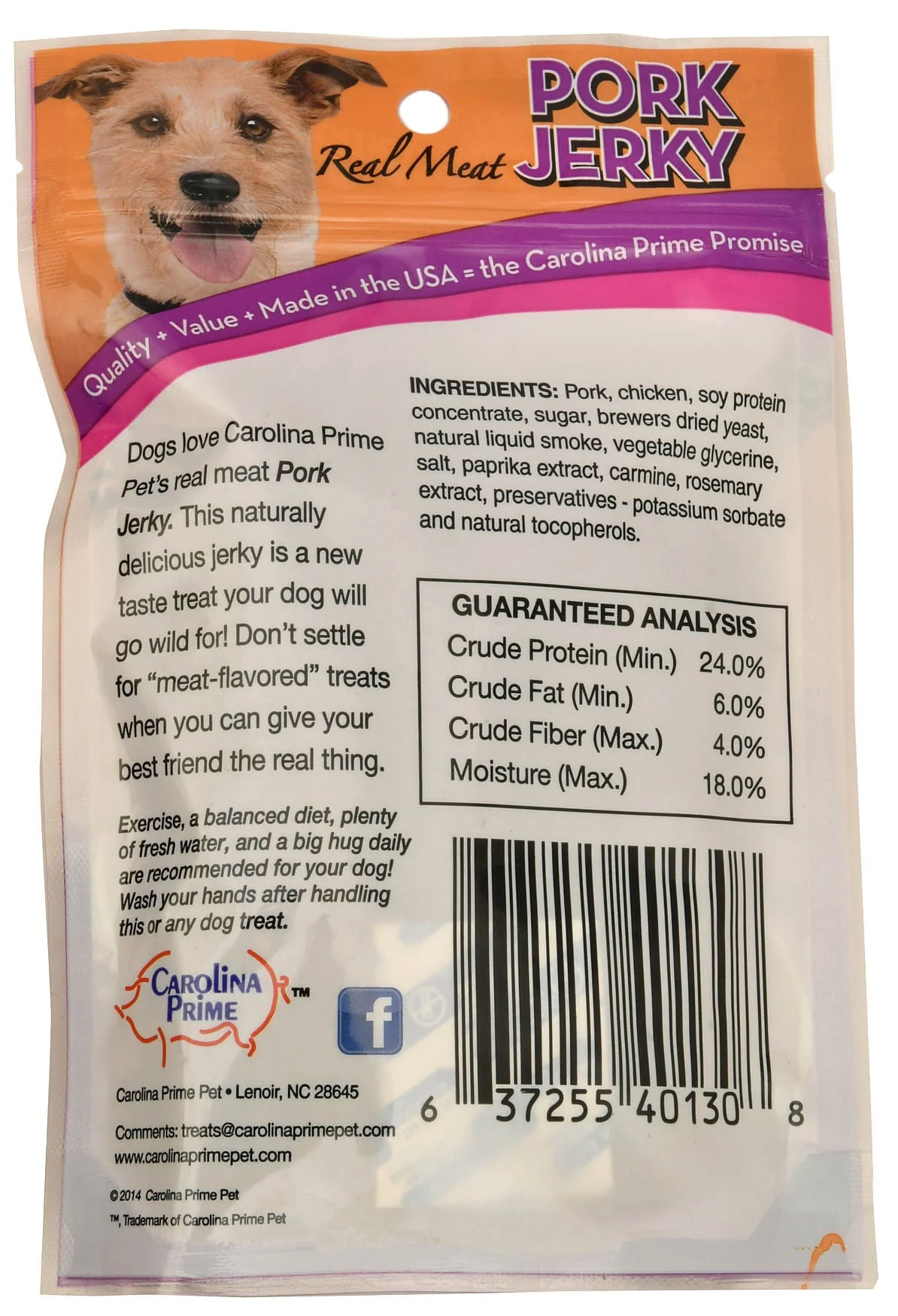 Carolina Prime Natural Pork Jerky Dog Treats - Image 2