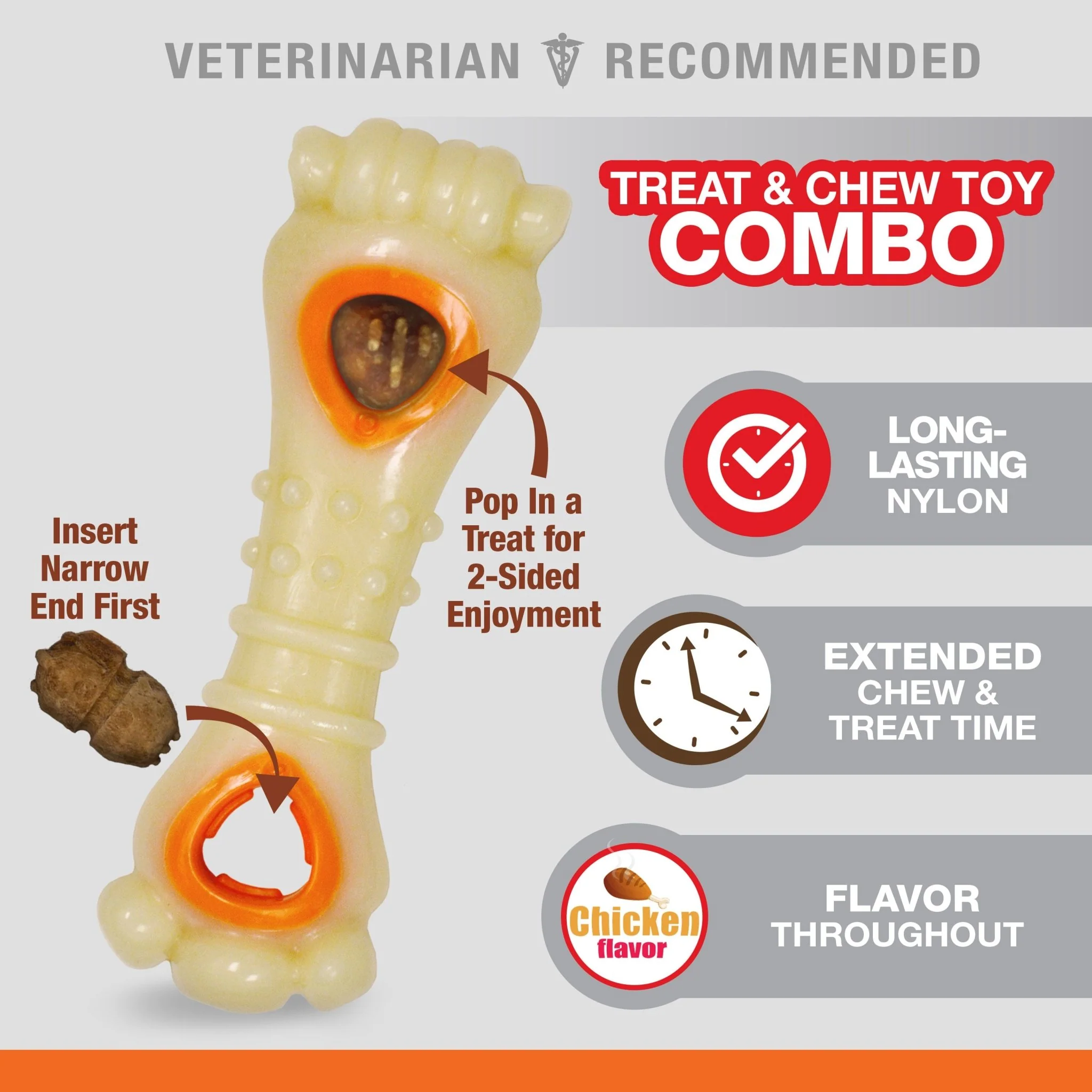 Power Chew Knuckle Bone & Pop-In Treat Toy Combo, Chicken, Large/Giant, Up to 50 lbs. - Image 5