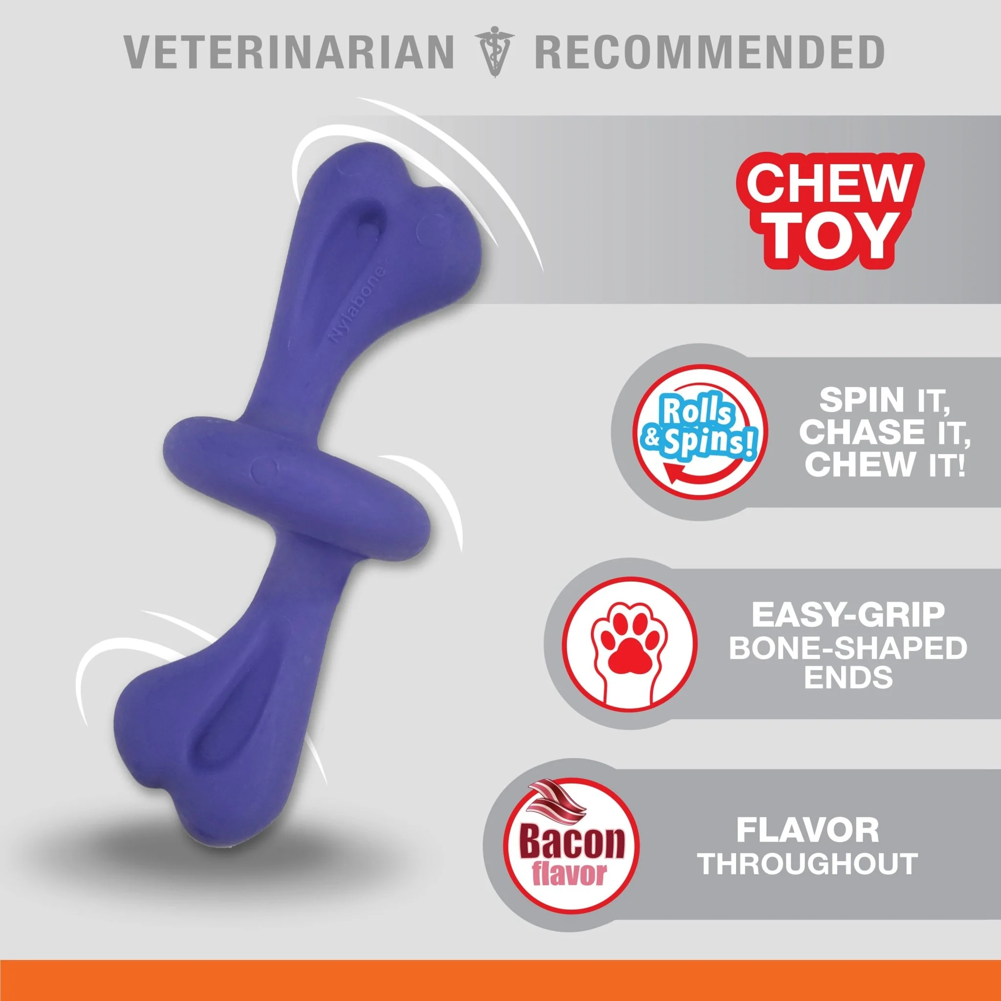 Power Chew Rolling Dog Toy, Bacon, Large/Giant, Up to 50 lbs. - Image 4