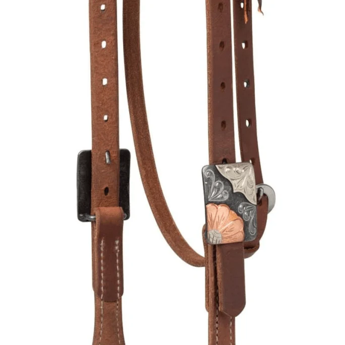 Weaver ProTack Copper Flower Browband Headstall - Image 4