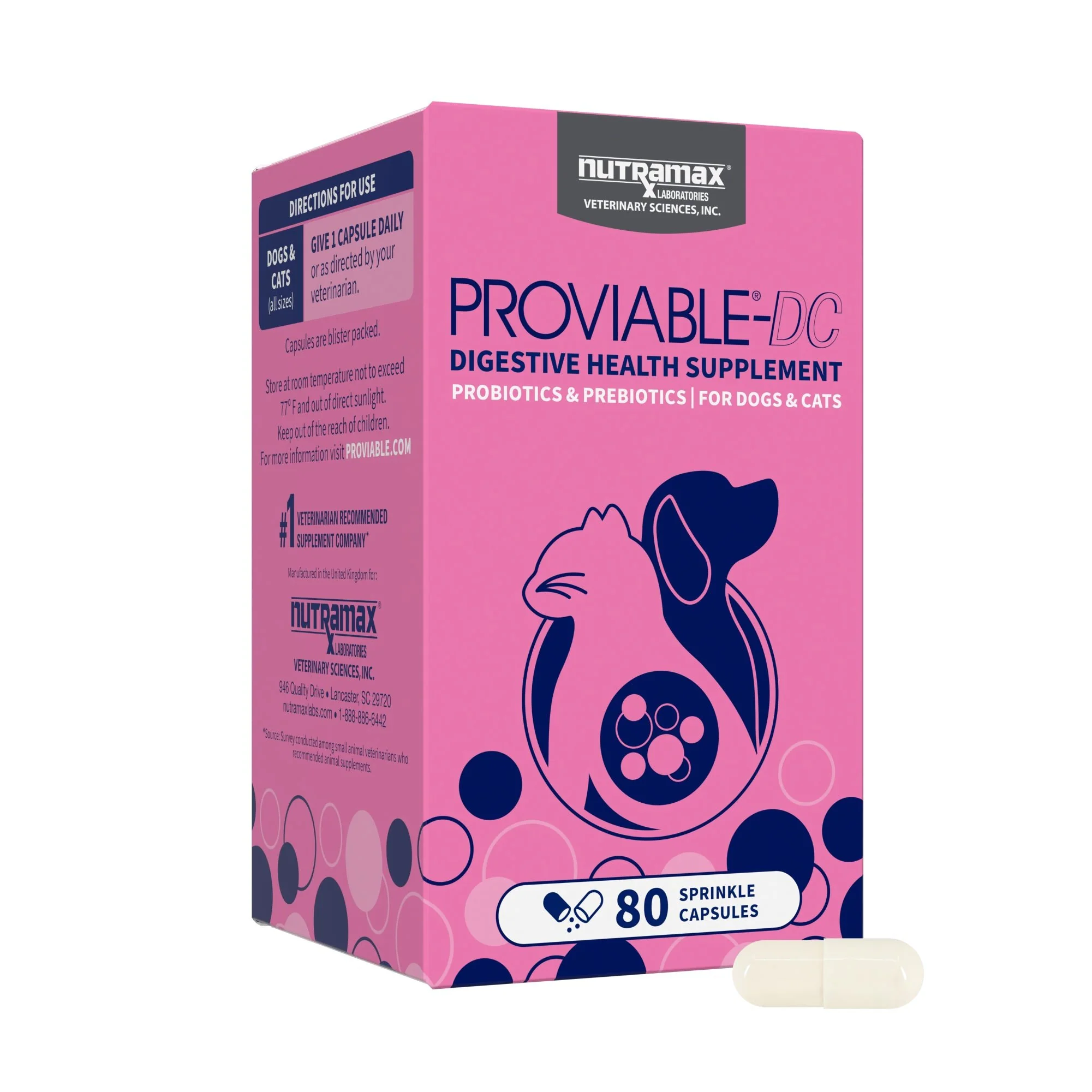 Nutramax Proviable-DC Capsules for Dogs & Cats - Image 12