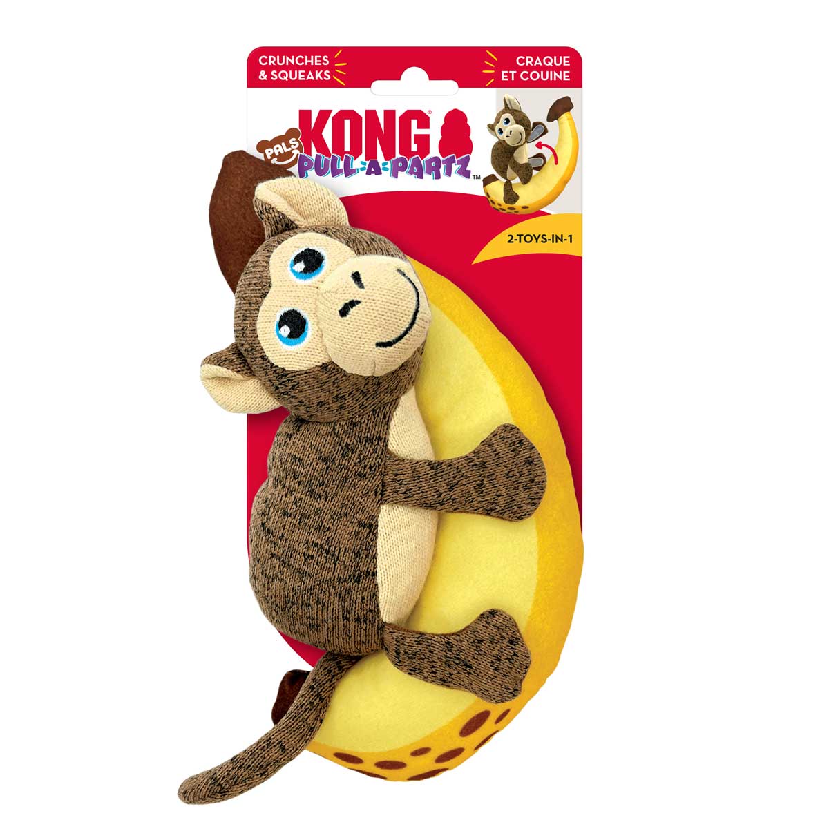 KONG Pull-A-Partz™ 2-in-1 Squeaky Plush Dog Toy - Image 2