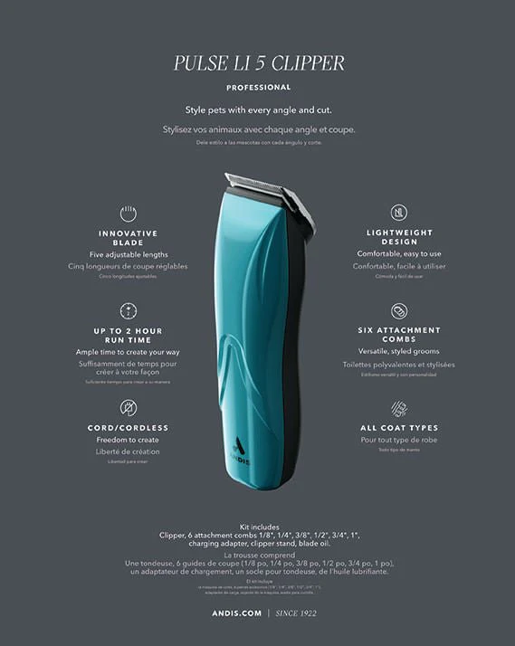 Pulse Li 5 Adjustable Blade Clipper - Image 5
