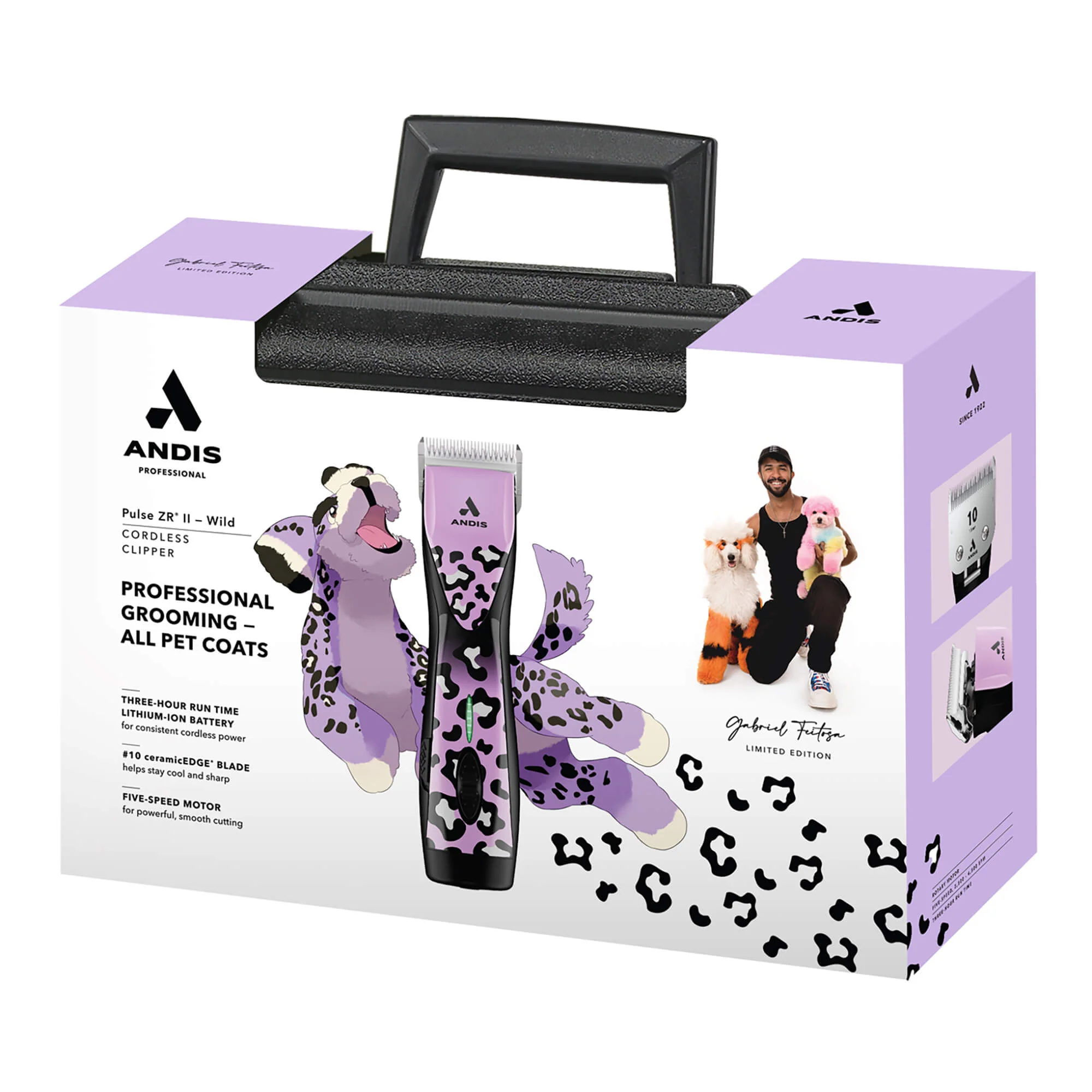 Andis Pulse ZRII Cordless Clipper, WILD Collab Design - Image 4