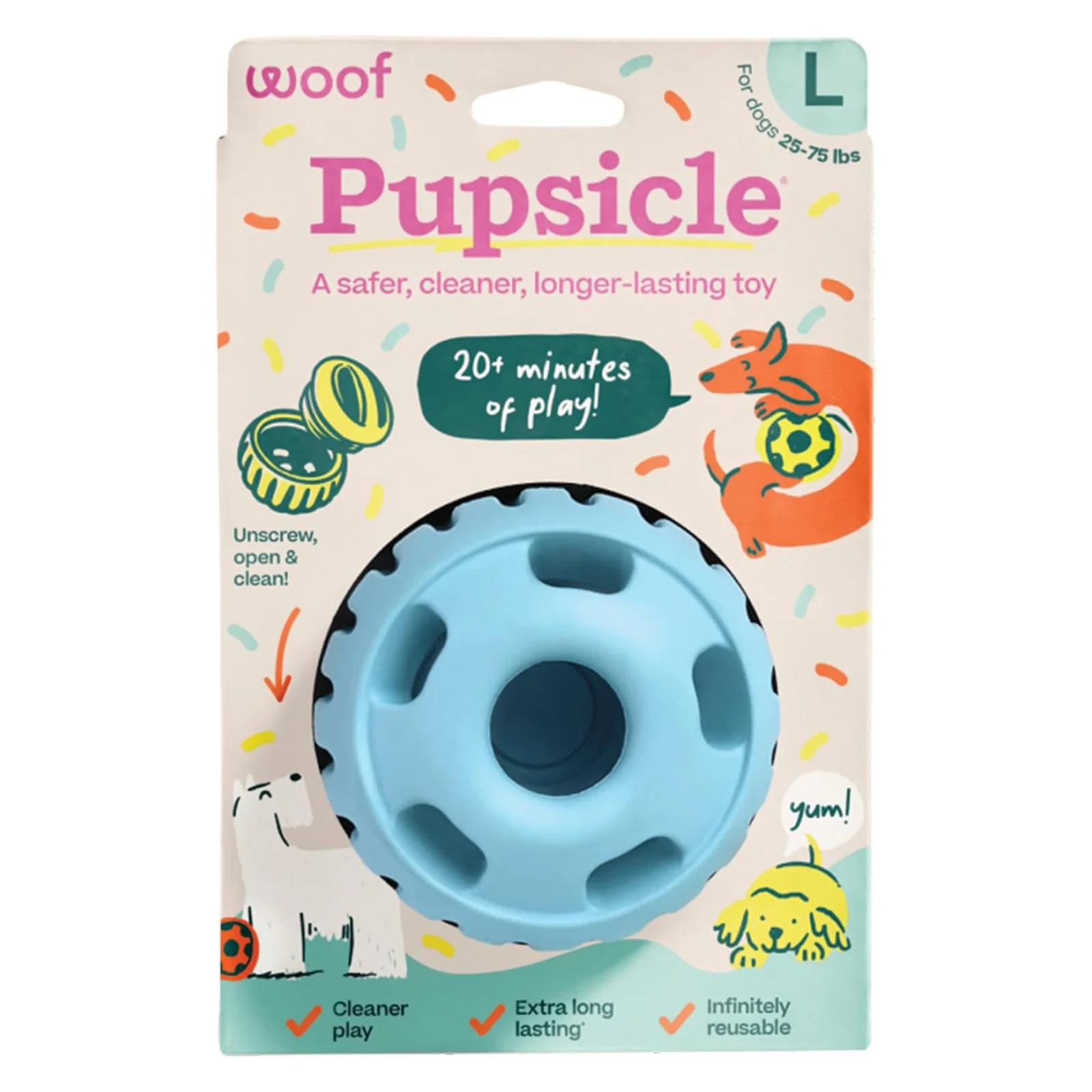 Pupsicle 'Birthday' Party Treat Dispensing Dog Toy – Interactive, Long-Lasting Chew & Puzzle Toy for Dogs