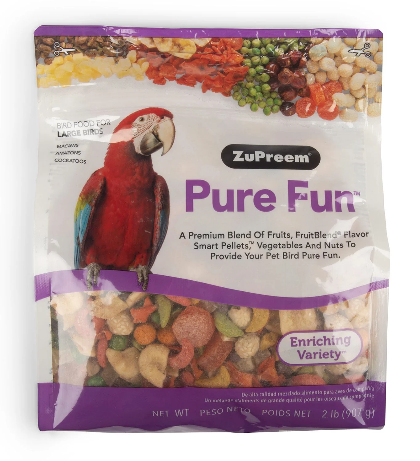 ZuPreem Pure Fun Premium Bird Food with FruitBlend Pellets, 2 lbs - Image 6
