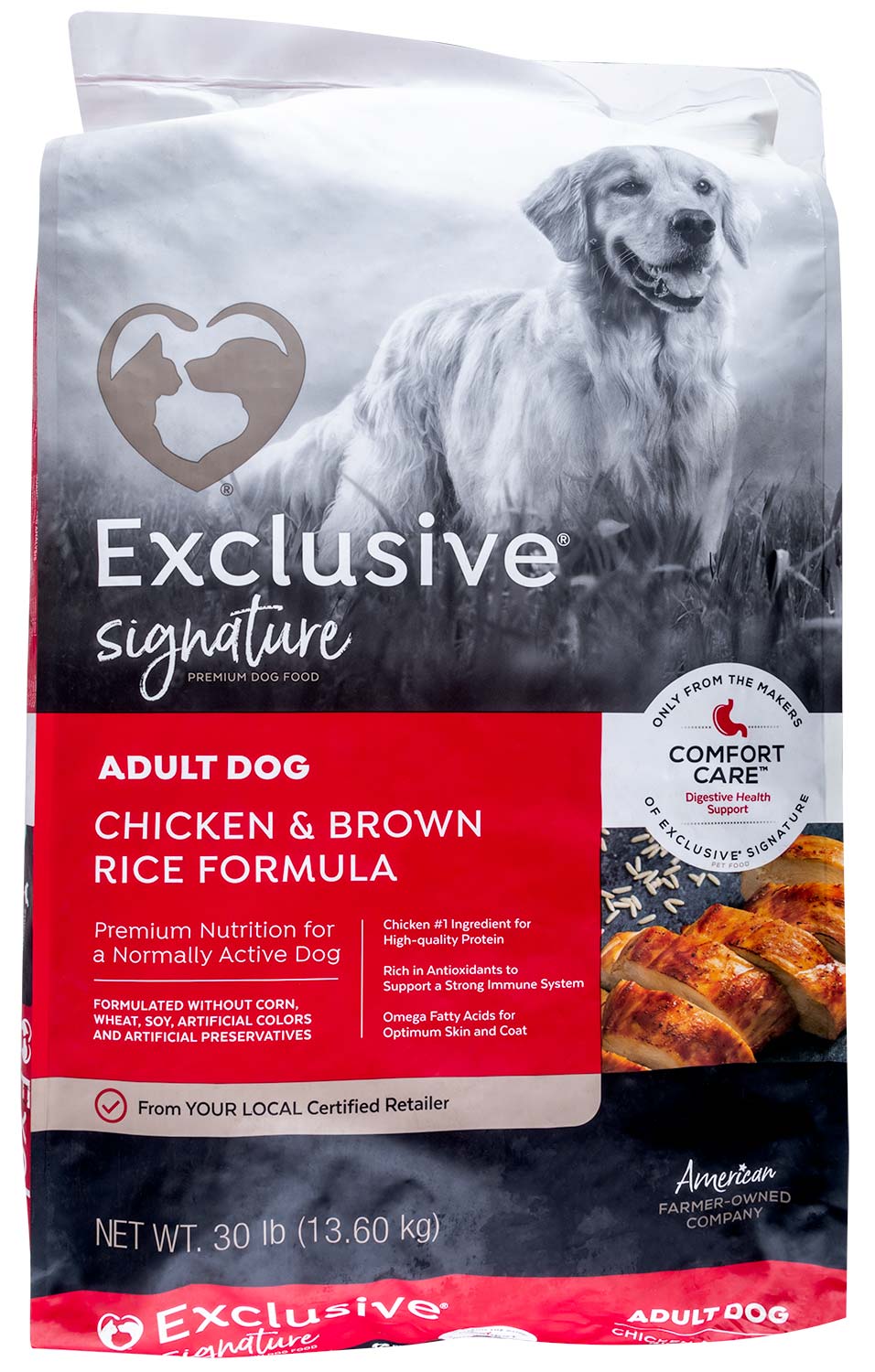 Purina Exclusive Signature Premium Adult Dry Dog Food, Chicken/Brown Rice - Image 5
