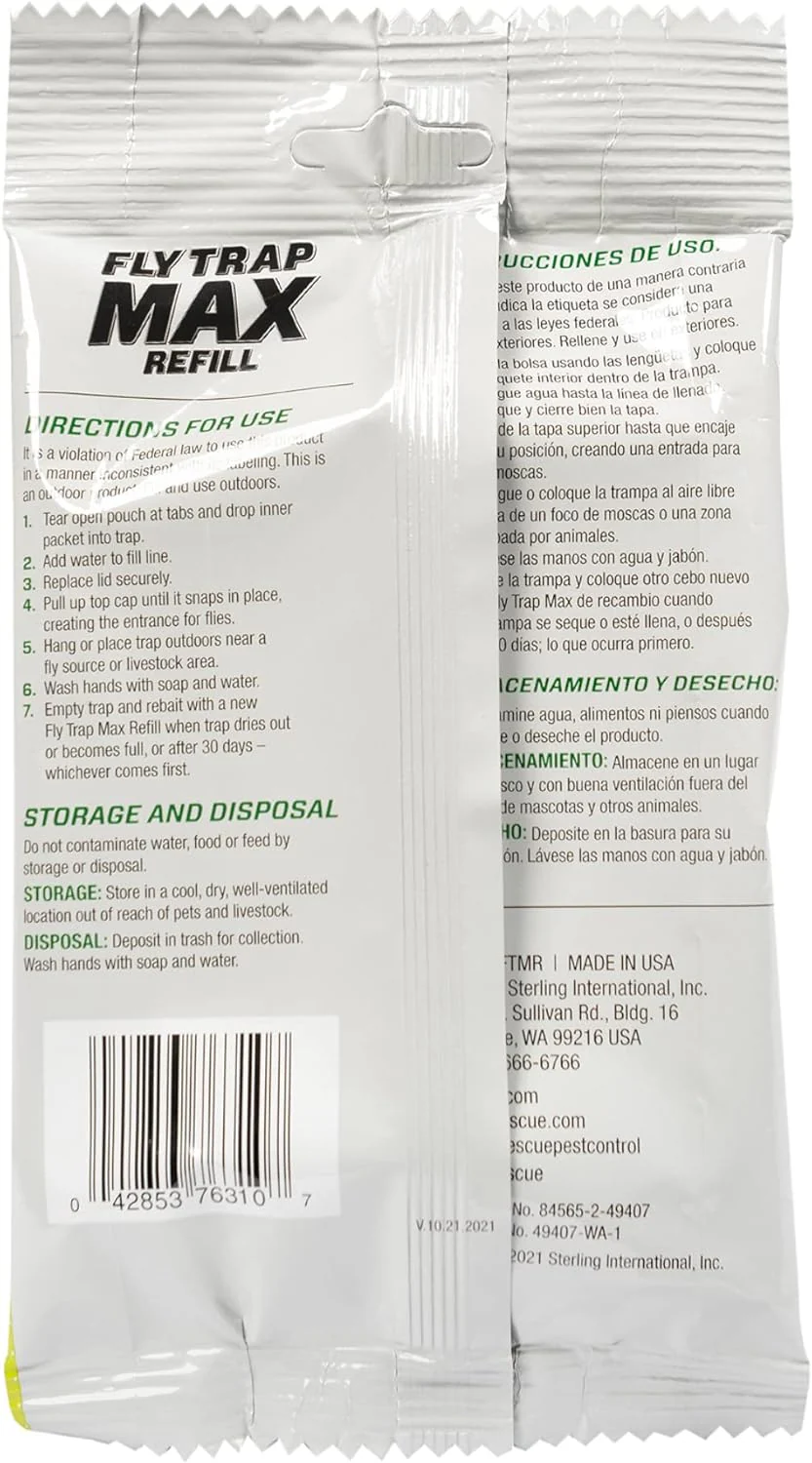 RESCUE! Fly Trap Max – Reusable Outdoor Fly Control Trap with Refill Option - Image 7