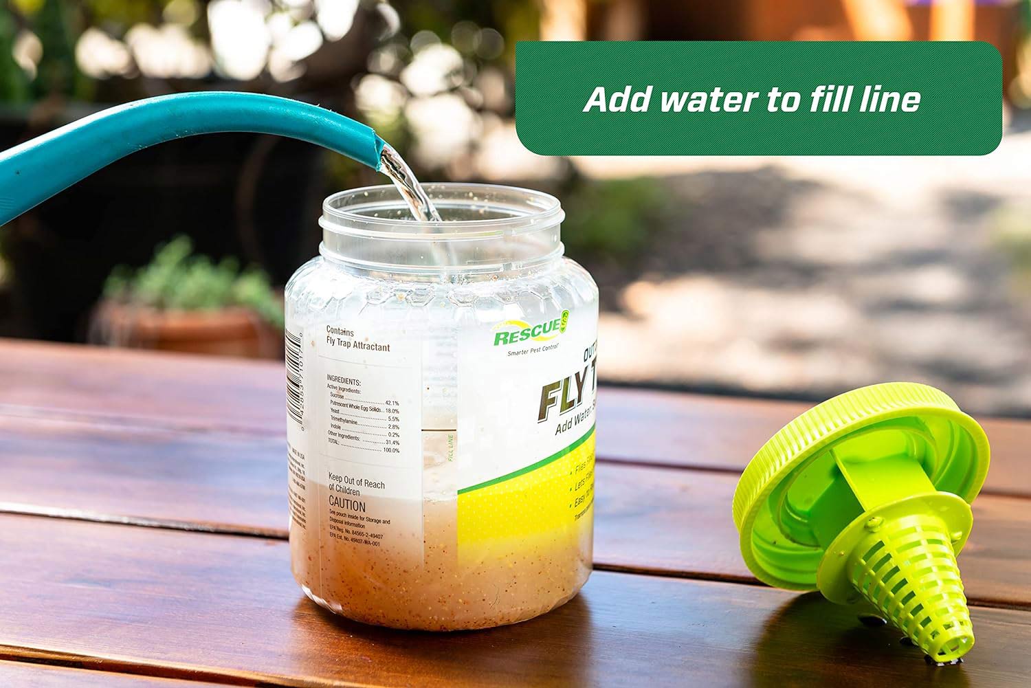 RESCUE! Outdoor Fly Trap & Refills – Reusable, Non-Toxic Fly Catcher for Outdoor Pest Control - Image 6