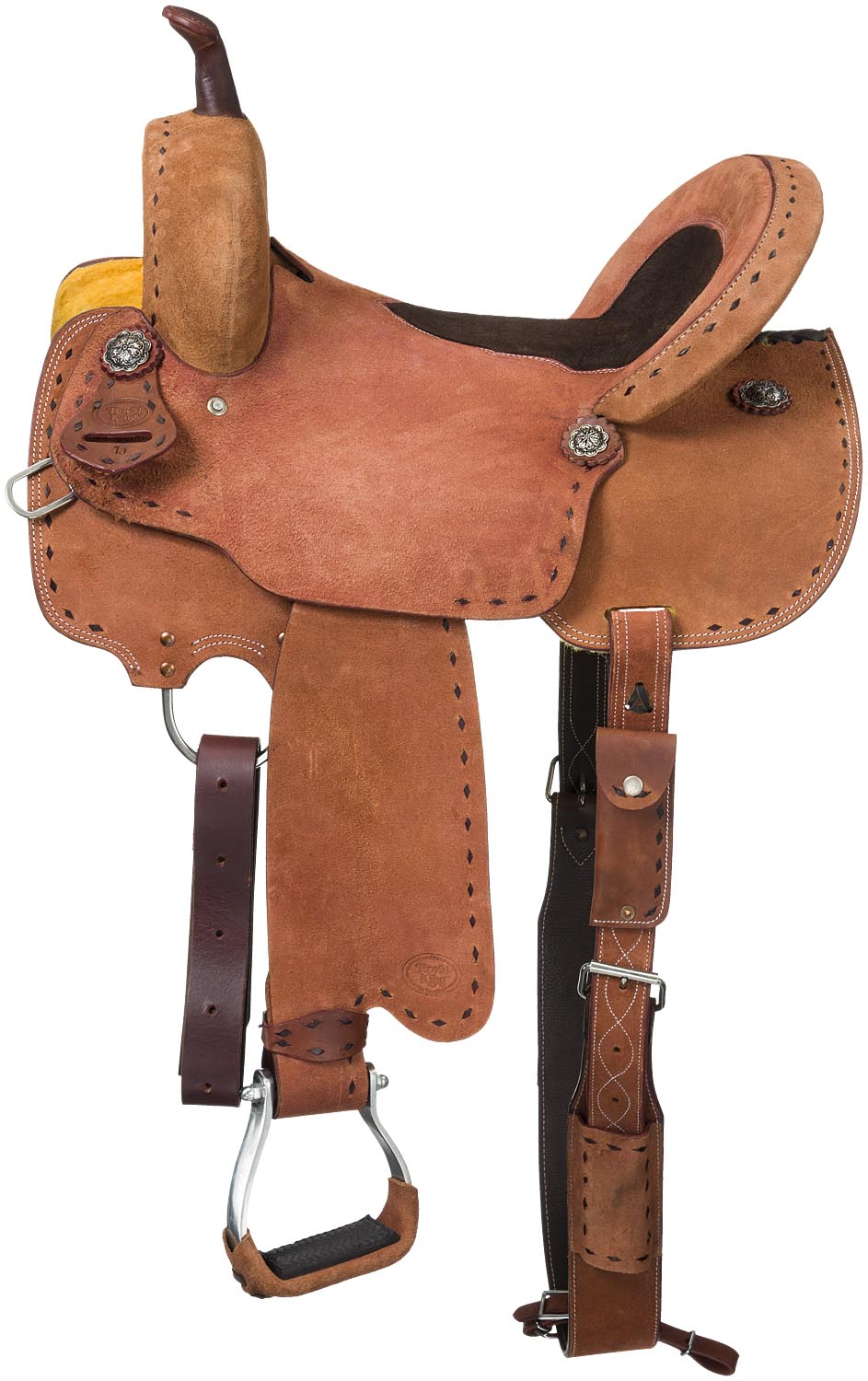 Royal King Branson Roughout Barrel Saddle, Brown - Image 2