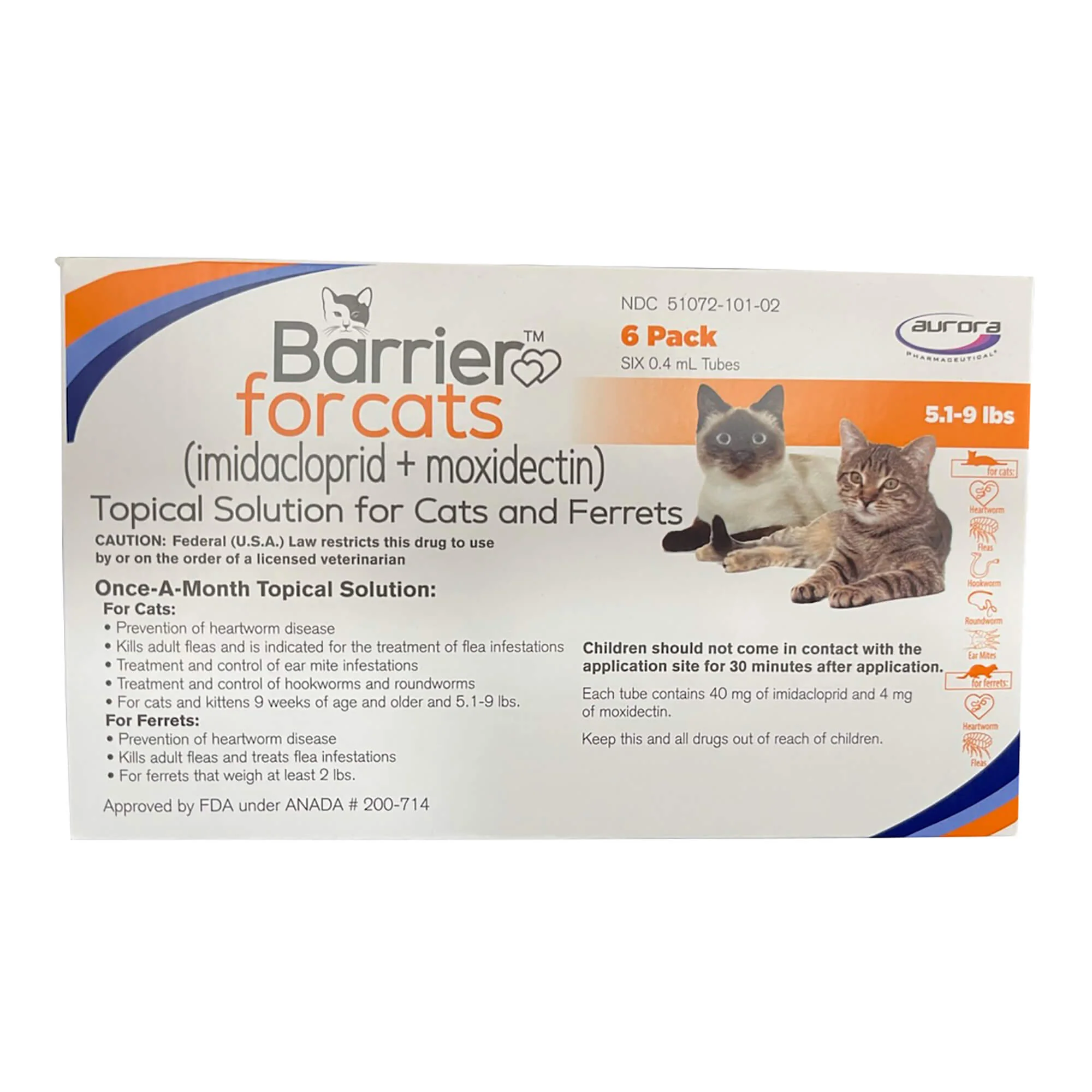 Rx Barrier (imidacloprid + moxidectin) Once-a-month Topical Solution for Cats - Image 2