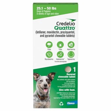 Rx Credelio Quattro Flea & Tick Chewable Tablets for Dogs - Image 11