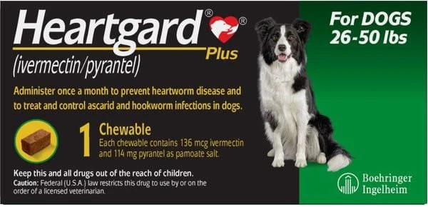 Rx Heartgard Plus (ivermectin/pyrantel) Monthly Chewables — Effective Heartworm & Parasite Prevention for Dogs Puppies - Image 20