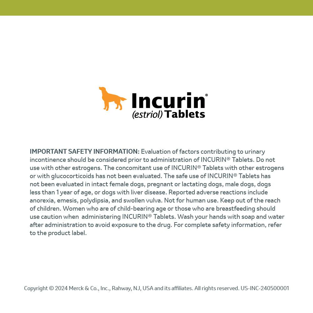 Rx Incurin (estriol) 1 mg Tablets for Dogs - Image 6