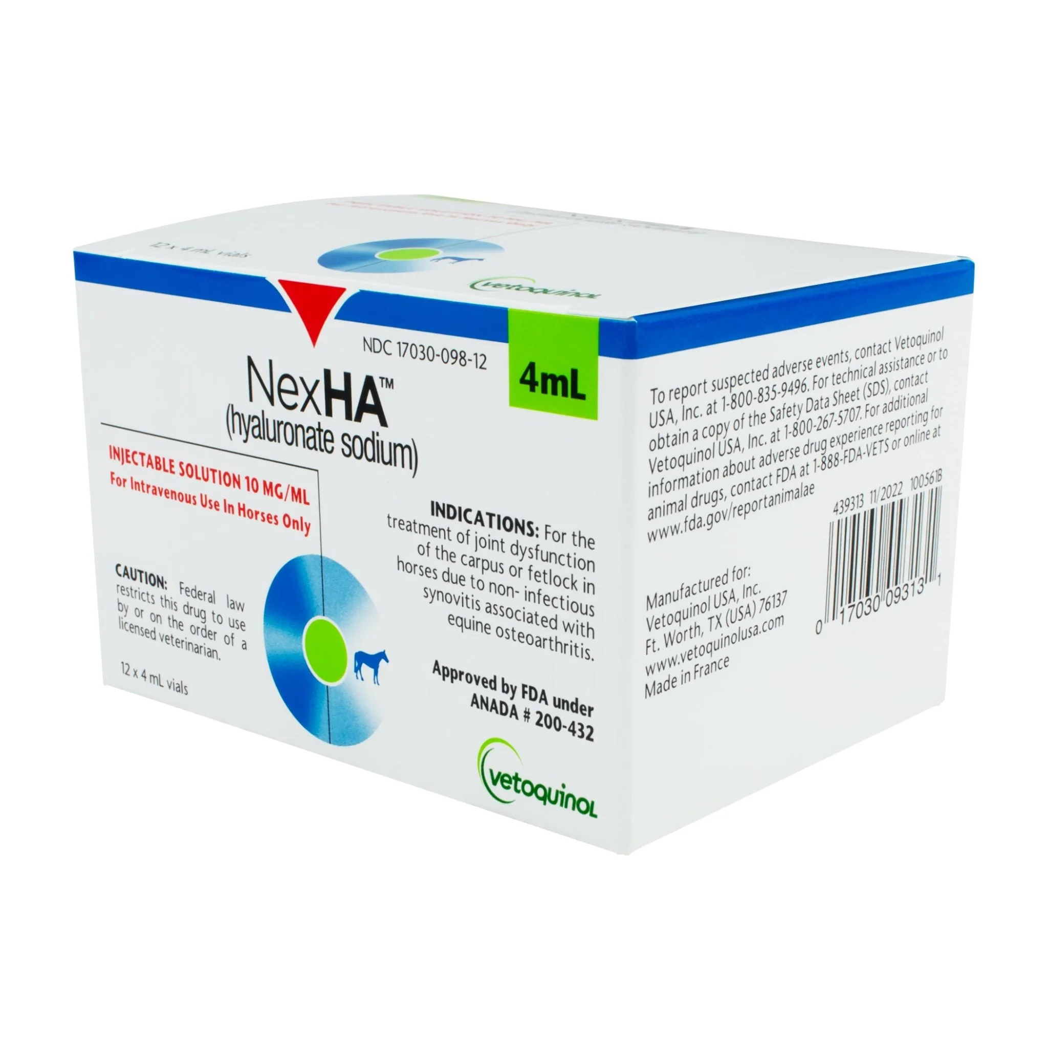 Rx NexHA Hyaluronate Sodium (Generic) Injectable Joint Treatment Solution for Horses - Image 3
