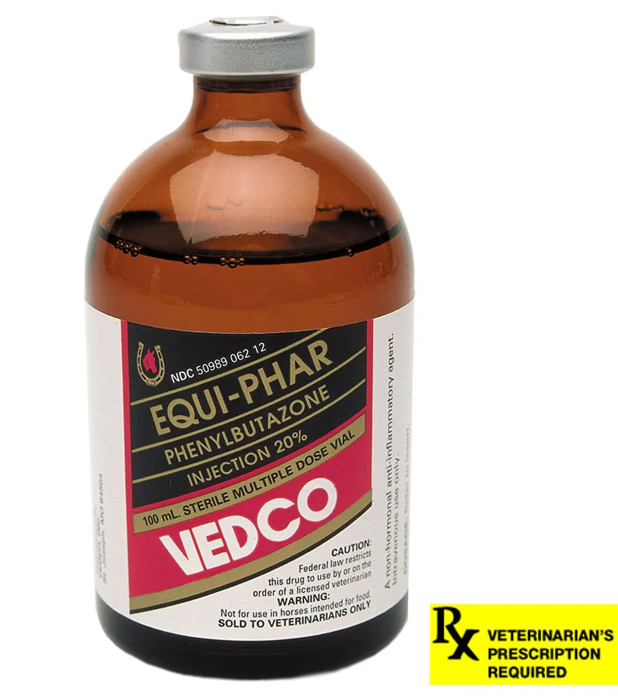 Rx Equi-Phar (phenylbutazone) 20% Injection for Horses, 100 mL