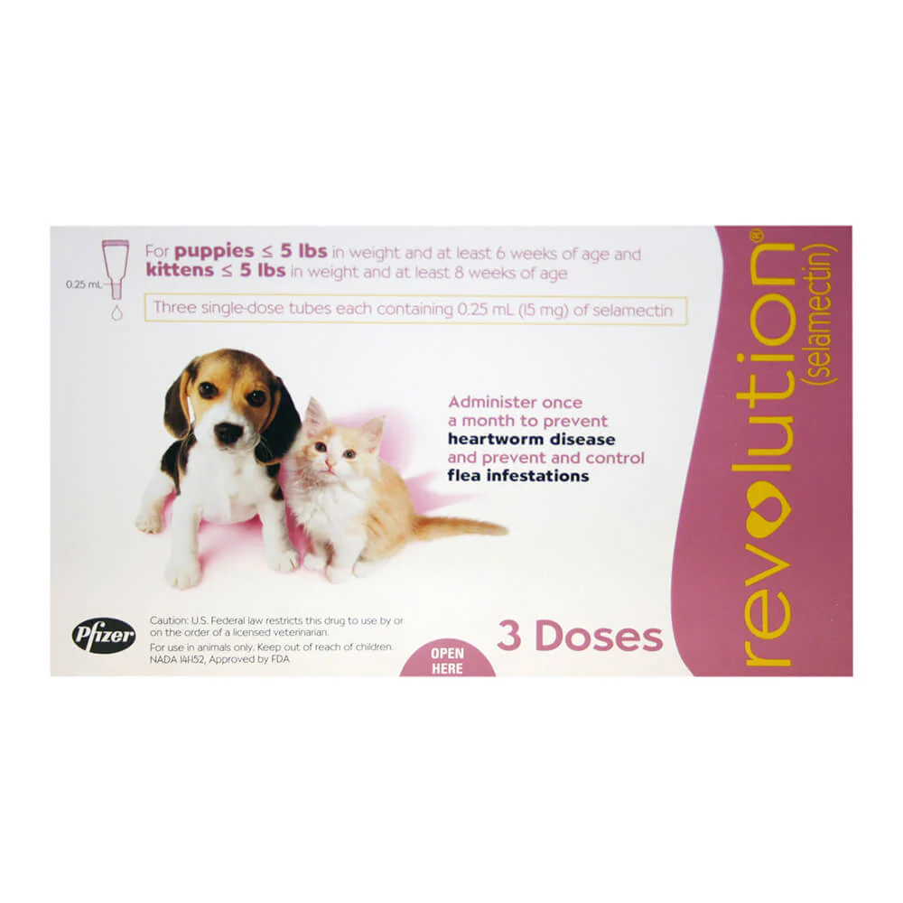 Rx Revolution (selamectin) for Puppies & Kittens (0-5lbs)