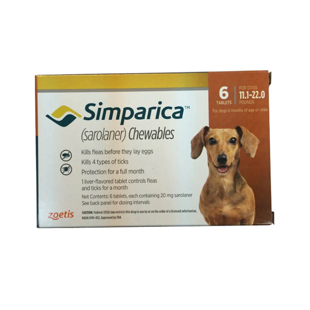 Rx Simparica (sarolaner) Chewable Tablets for Dogs - Image 2