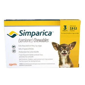 Rx Simparica (sarolaner) Chewable Tablets for Dogs - Image 4