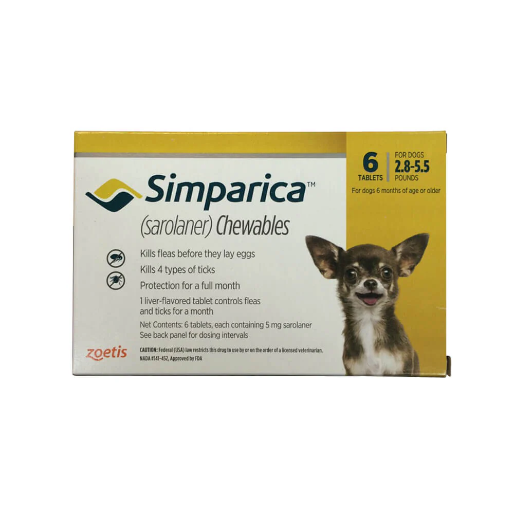 Rx Simparica (sarolaner) Chewable Tablets for Dogs - Image 5