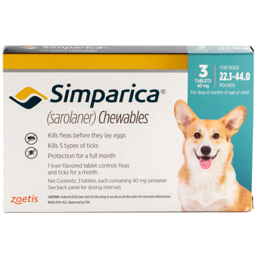 Rx Simparica (sarolaner) Chewable Tablets for Dogs - Image 6