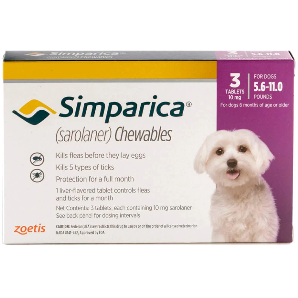 Rx Simparica (sarolaner) Chewable Tablets for Dogs - Image 9