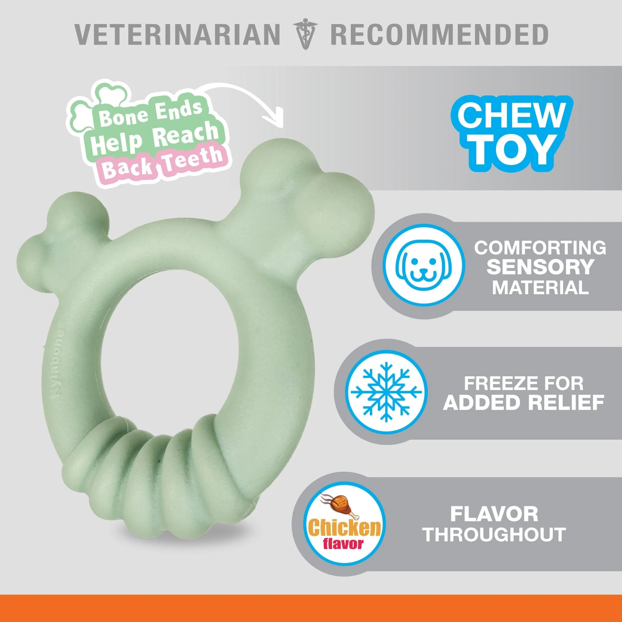 Sensory Material Puppy Teething Ring, Chicken, Small/Regular, Up to 25 Ibs - Image 4